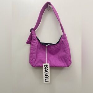 NWT BAGGU Mini Nylon Shoulder Bag - Extra Pink
